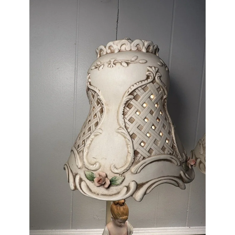 Lennile Ardelt‎ Boy and Girl Porcelain Lamps Pair